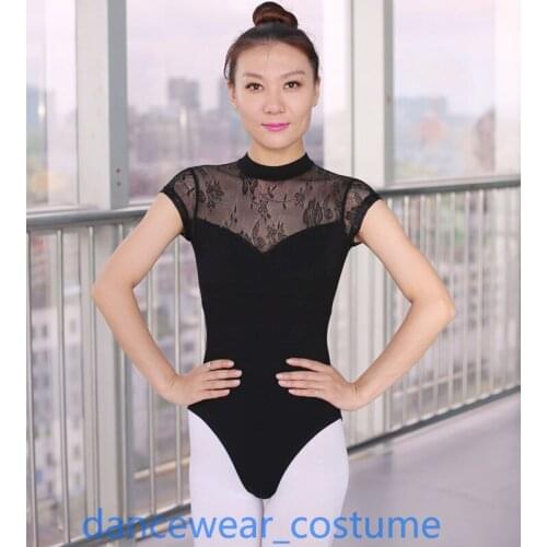 New Women Ballet Gymnastics Leotard Adult Ladies Dance Tight Leotards Fitness Yoga Dance Bodysuit Leotard Black