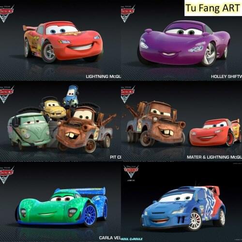 Disney Anime Posters Canvas Painting Wall Art Car Mobilization Prints Room Decor Pictures for Bedroom Kids Home Decoration