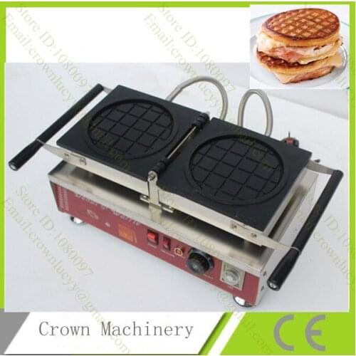 Reversible Commercial Non-stick 110v 220v Electric Tennis racket Grid pattern shape Waffle Cone Maker Iron Machine Baker Iron