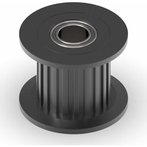 2GT 20 Teeth Synchronous Wheel Idler Pulley, Black, Bore 3mm 4mm 5mm ,Without Bearing For GT2 Timing Belt, Width 10mm 20teeth