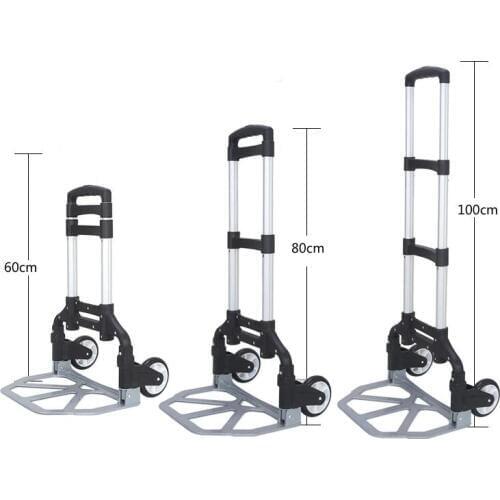 Aluminum alloy folding luggage cart trolley portable trailer shopping cart
