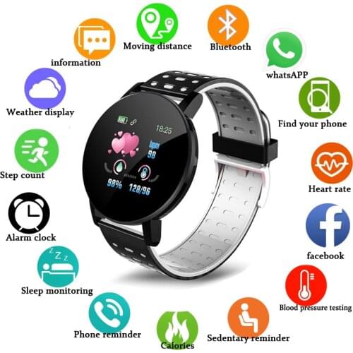 119Plus Smart Watch Men Women Waterproof Smart Bracelet Blood Pressure Sport Smartwatch For Xiaomi Apple Android IOS Smartphone