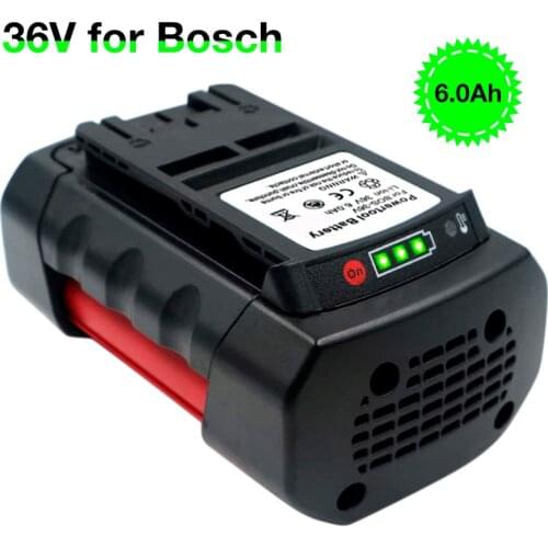 36V 6000mAh Li-ion Replacement Cordless Power Tools Battery for Bosch 6.0A BAT810 BAT840 2607336173 D70771 GBH 36V-LI 36VF-LI