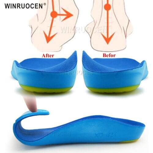WINRUOCEN EVA Arch Support 3D Children Orthopedic Insoles Care Tool for Kid Flat Foot for XO-Legs insole Insert Sport Shoes Pads