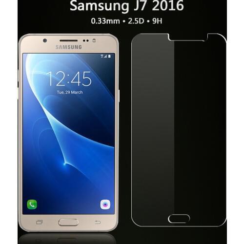 For Samsung GALAXY J7 J700 J700F 2.5D 9H Tempered Glass Screen Protector BAG For Samsung GALAXY J7 2016 Duos J710 glass Film