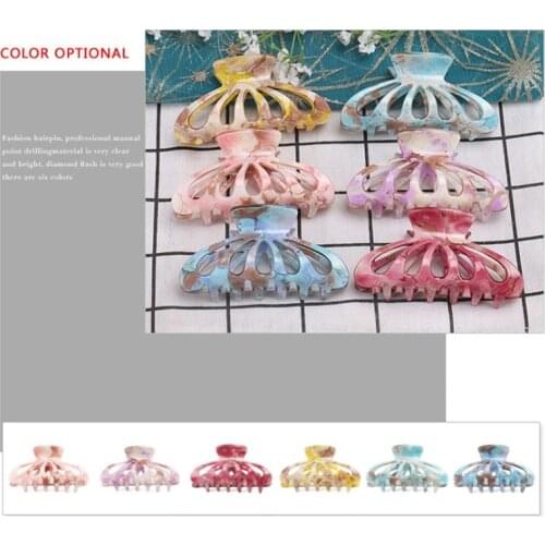 2021 New Acetate Barrettes Geometric Hollow Hairpins Elegant Hair Claws Fashion Hair Accessories Women Hair Crab