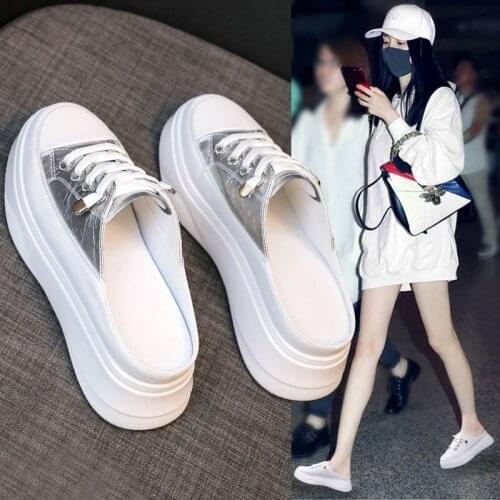 Womens Summer Outdoor Sandals 2021 New Popular Net Red Platform White Shoes Slippers