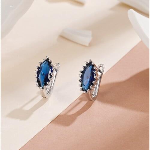 New Classic Design MultiColor Zirconia Stud Earrings for Women Jewelry Red Blue Black Green Eye Small Earrings Wedding Party