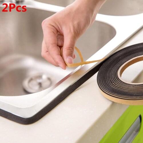 1/2Pcs Kitchen Self Sealing Adhesive Tape Dust And Waterproof Sealing Strip Waterproof Sink Stove Crack Strip Gap Sealing Tape