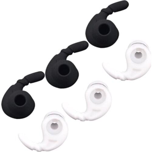 1 Pair Earbuds Cover In-Ear Tips Soft Silicone Skin Ear Hook Durable Earpiece Accessories for Sports Bluetooth Headset