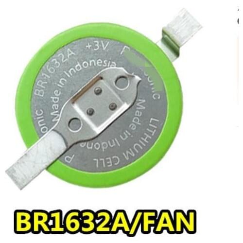 10PCS BR1632A/HAN button battery 3V with welding feet temperature resistance -40℃ to 125℃ instead of CR1632