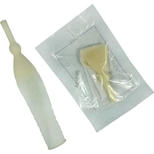 10pcs male external catheter single use disposable urine collector Latex urine bag pick urinal bag 20mm/25mm/30mm/35mm