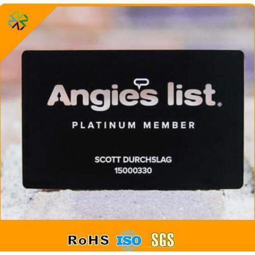 2018 new design high quality Custom laser matt black metal business name cards