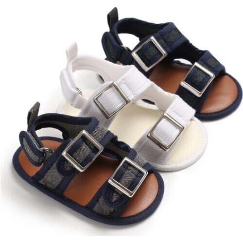 2019 New Baby Shoes Summer Boys Fashion Sandals Anti-Slip Sneakers Infant Shoes 0-18 Month Solid Baby Sandals