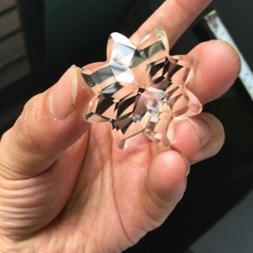 38mm Crystal Daisy Snowflake Prism Crystal Snowflake Pendant Flower Chandelier Suncatcher DIY Glass