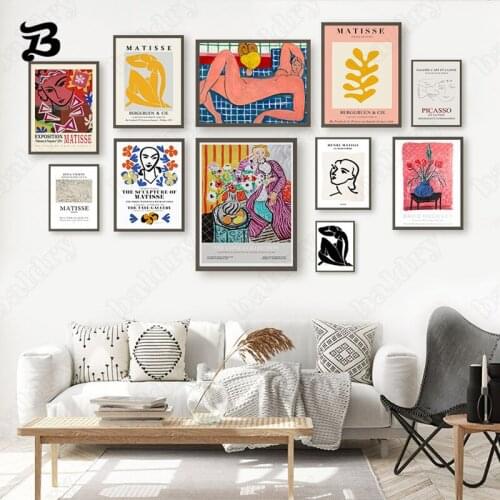 Abstract Figures Posters Flowers and Leaves Wall Art Canvas Painting Nordic Prints Wall Pictures for Living Room Home Decoration