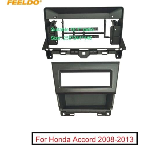 FEELDO Car Audio Radio 10.1" Big Screen 2DIN Fascia Frame Adapter For Honda Accord 08-13 DVD Player Dash Fitting Panel Frame Kit