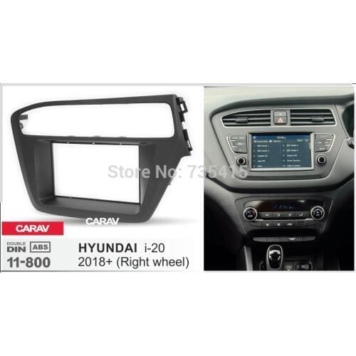 2Din Car Stereo Radio Fascia Panel Plate Frame Kit for HYUNDAI i-20 2018+ (Right wheel)