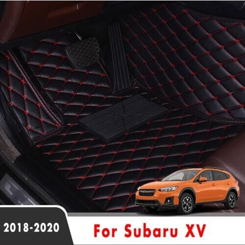 Car Floor Mats For Subaru XV 2020 2019 2018 Waterproof Leather Carpets Auto Interiors Accessories Covers Styling Protection Rugs