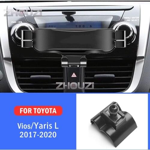 Car Mobile Phone Holder For Toyota Vios Yaris 2017 2018 2019 2020 Mounts Stand GPS Gravity Navigation Bracket Car Accessories