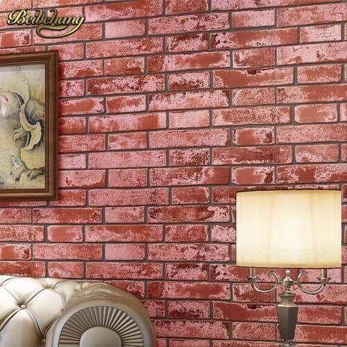 Beibehang Classic Vintage Stone Brick Pattern Designs paper Embossed Non-Woven Wallpaper papel de parede Home decor papier peint