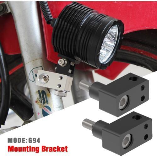 BOSMAA 2sets LED Motorcycle Headlight Brackets Frame Sliders No Cut Crash Protector Car Driving Fog Lamp Universal Mount