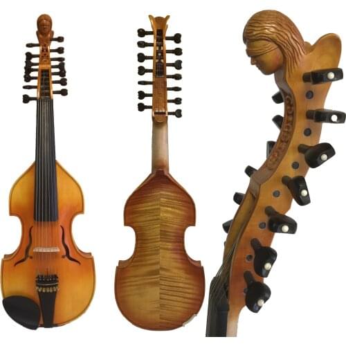 Baroque style SONG Brand profession Master 7×7 strings 15" Viola d'Amore carved angel scroll Great Sound