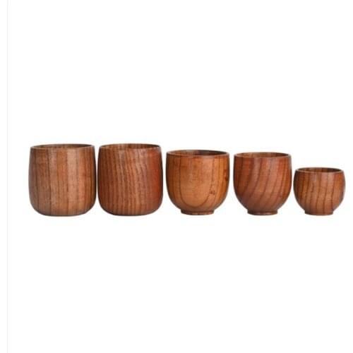 Wooden Big Belly Cups Handmade Natural Spruce Wood Cups Beer Tea Coffee Milk Water Cup Kitchen Bar Drinkware