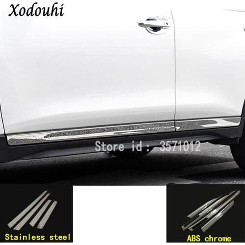 For Nissan X-Trail XTrail T32/Rogue 2017 2018 2019 2020 Car Styling Side Door Trim Strip Molding Stream Panel Bumper Part