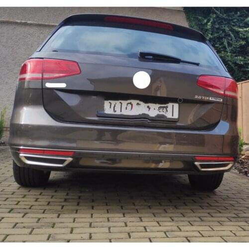For Volkswagen Passat B8 2016-2020 Chrome Exhaust Looking Diffuser R LineStill SD High Quality Silicone With Mount