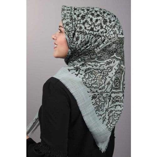 ERBİL PATTERNED LINEN FLAMLI SCARF-DESEN-05-RENK-03