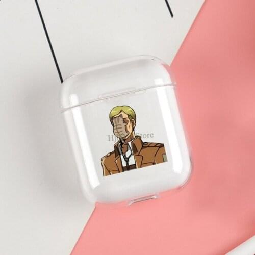 Erwin Smeeth Attack on Titan Soft TPU Case For Apple Airpods 1/2 Protective Cases Bluetooth Wireless Earphone Cover