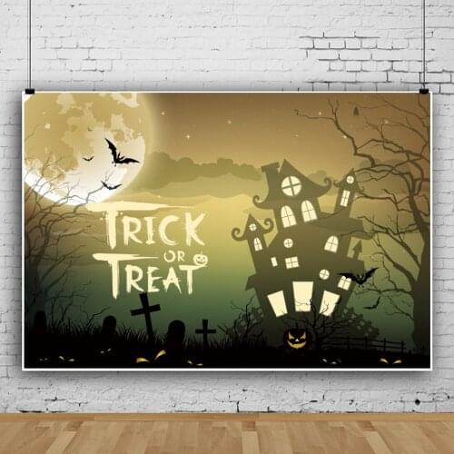 Halloween Trick or Treat Theme Night Portrait Photography Background Rave Party Decors Photo Video Backdrop Photocall