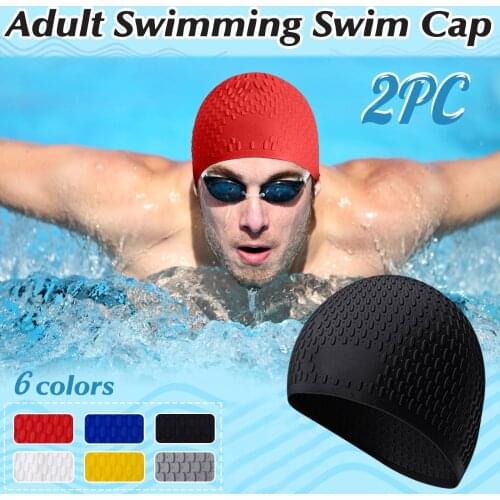 Adult Moulded Swim Cap Silicone Swimming Pool Hat Plain Protection Ear Swimming Cap For Pools Accessories Шапочка Для Плавания