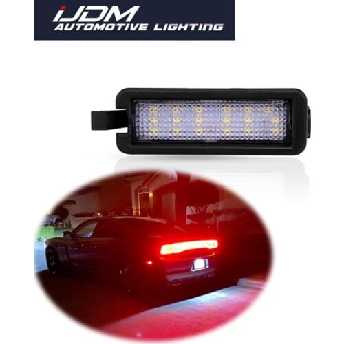 IJDM 6000k White License Plate Light For 2015-up Dodge Charger Challenger, For Chrysler 300 & Pacifica, For 2017-up Jeep Compass