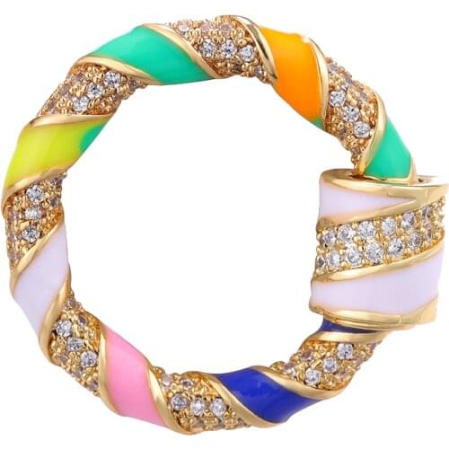 Juya Handicraft Enamel Colorful Decorative Fastener Screw Lock Clasps Accessories For Needlework Fashion Pendant Jewelry Making