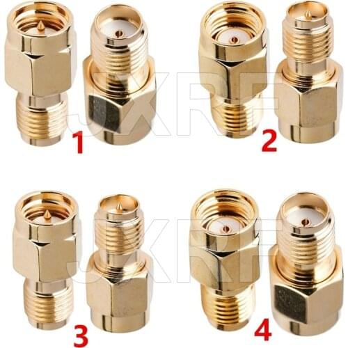 JX Connector The factory sales 4pcs/set SMA to SMA adapter RP-SMA male to RP-SMA female connector 4 type cheap fast ship