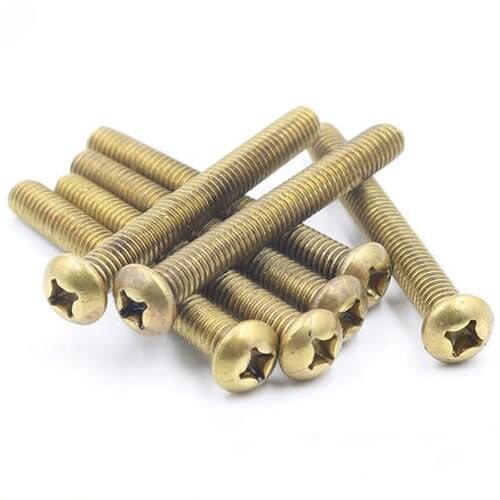 M5x6/8/10/12/16/20/25/30/35/40/45/50mm Length brass Phillips screws round head PHIL bolt cross socket bolts pan screw