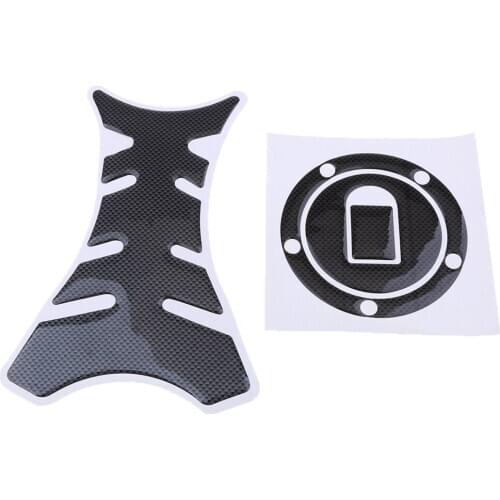 MagiDeal Motorcycle Motorbike Rubber Gas Tank Pad Protector Stickers Kit