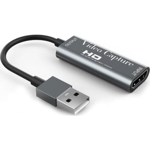 Mini Portable USB 2.0 Video Capture Card to HD Video Grabber Record Box for Game Live Streaming Recording DVD Camcorder Camera