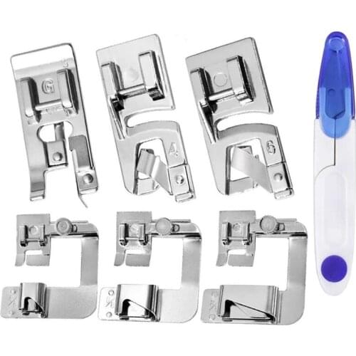 Nonvor 7 Pcs Sewing Machine Presser Foot Set Brother Singer Machine Part For Snap-on Sewing Machine Sewing Accessory