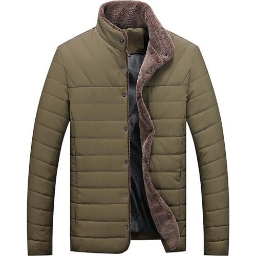 New Style Mens Jacket Plus Velvet Thick Leather Cotton-padded Clothes Youth Casual Mens Cotton-padded Clothes