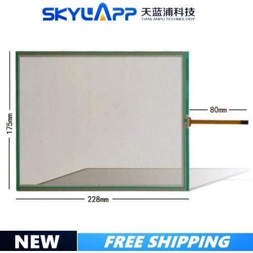 New 10.4 inch 4-wire touch screen universal resistance touch panel industrial Touch display Glass 228mm*175mm Free shipping