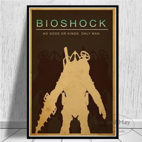 Posters And Prints Bioshock Rapture Video Game Retro Wall Pictures For Living Room Canvas Painting Decoration Home Decor Obrazy