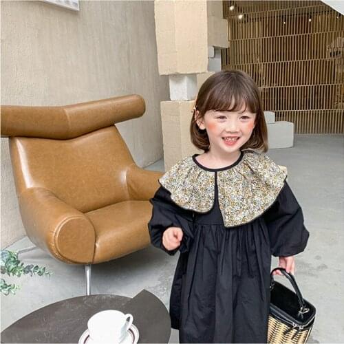 Girl Dress Kids Baby Clothes 2021 Black Spring Summer Toddler Outwear School Beach Party Uniform Dresses Cotton Children Clothin