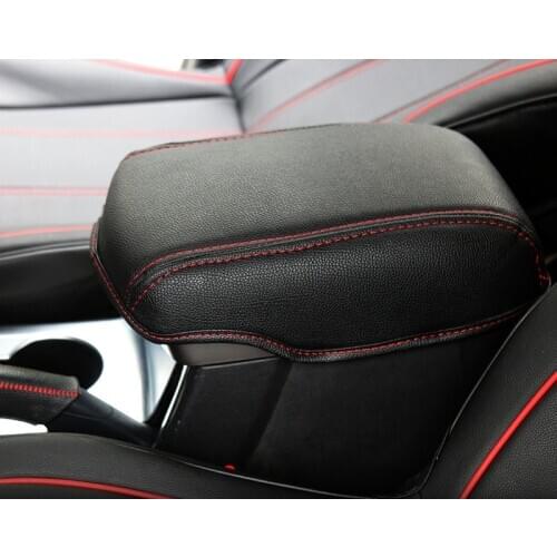 Super fiber Leather Car Armrest Cover Pad Console Arm Rest Pad Accessories For 2012 13 14 15 16 Hyundai IX35 car styling