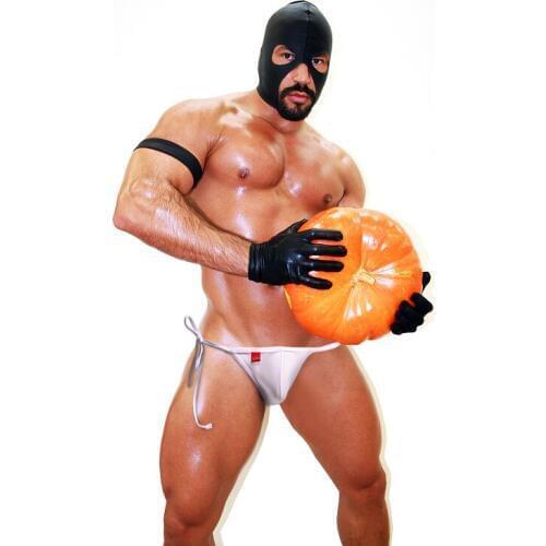 Sexy Jitu bag tie waist translucent gauze mens briefs underpants 13009-1