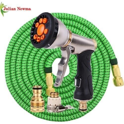 High Pressure Car Wash water hose Flexible Expandable Garden Watering Hose water gun Wear-Resistant Adjustable Irrigation Hoses