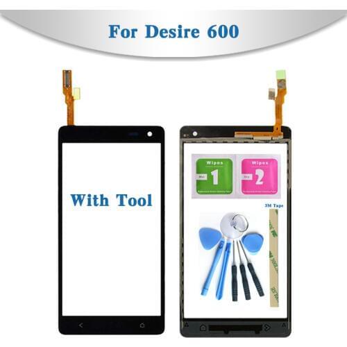 Replacement High Quality 4.5" For HTC Desire 600 Touch Screen Digitizer Sensor Outer Glass Lens Panel