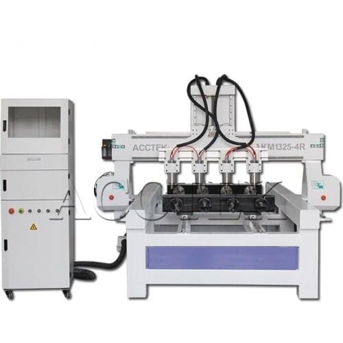 AccTek Multi-Head Wood Engraving Machine Rotary Axis Cnc for Carving 1300*2500mm